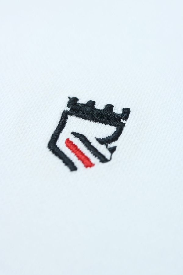 Playera Tipo Polo Color Blanco Con Bordado Slim Fit Para Hombre